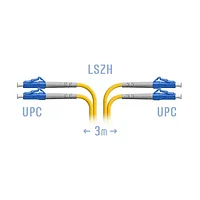 Патчкорд оптический переходной LC/UPC - LC/UPC, SM (одномод), Duplex, 3 метр