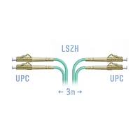 Патчкорд оптический прямой LC/UPC - LC/UPC, MM (многомод 50/125 (OM3)), Duplex, 3 метра