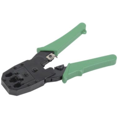 Инструмент обжим. для RJ45 RJ12 RJ11 ручка ПВХ зеленый