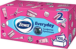 Салфетки бумажные косметические Zewa Everyday, 2 слоя, 100 шт.