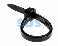 Хомут-стяжка кабельная нейлоновая REXANT 60 x2,5 мм,  черная,  упаковка 100 шт., фото 1