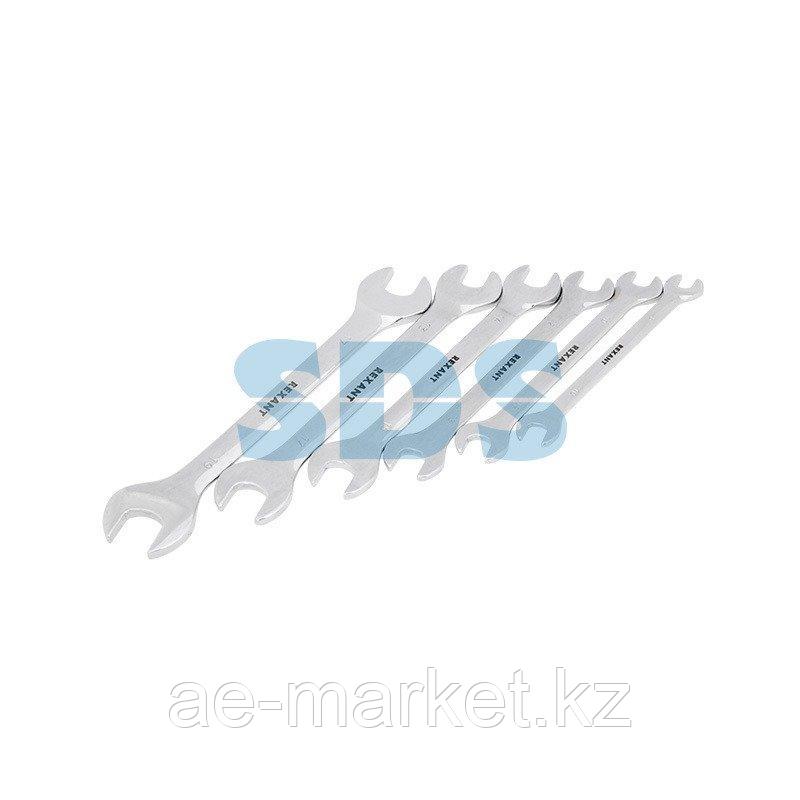 Набор ключей рожковых REXANT (8-19 мм),  6 шт. , CrV,  зеркальное хромирование
