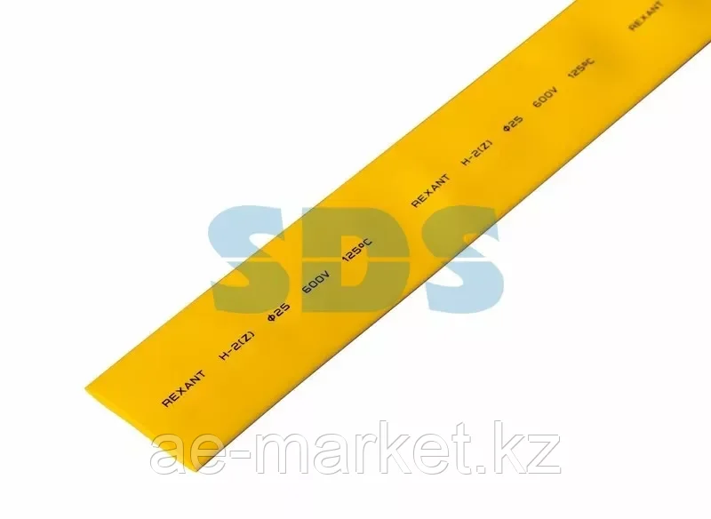 Термоусаживаемая трубка REXANT 25,0/12,5 мм,  желтая,  упаковка 10 шт.  по 1 м