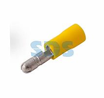 Разъем штекерный изолированный штекер 5 мм 4-6 мм&sup2; (РШи-п 6.0-5) желтый REXANT