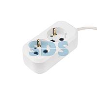 Удлинитель 2 гнезда 10 м 3х0,75 мм&sup2; с/з PREMIUM белый PROconnect