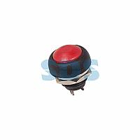 Выключатель-кнопка 250V 1А (2с) OFF-(ON) Б/Фикс красная Micro REXANT, фото 1