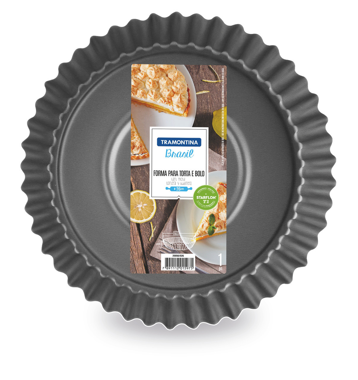 Форма для выпечки волнистая 22см, Brasil Tramontina