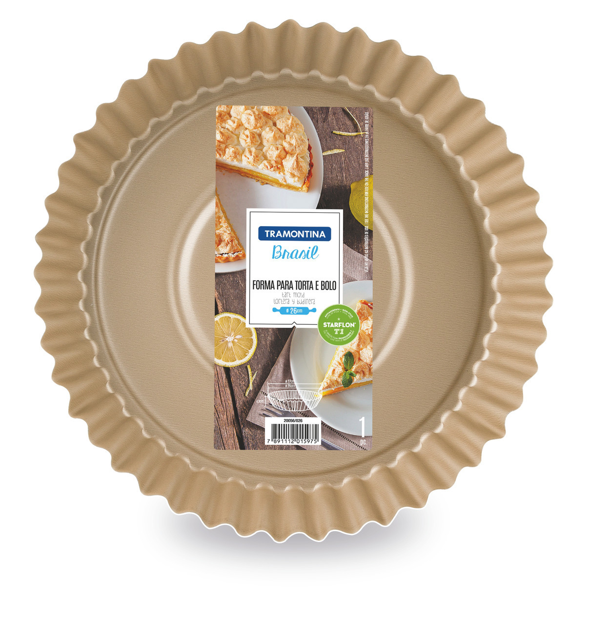 Форма для выпечки волнистая 22см, Brasil Tramontina