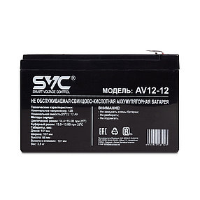 Аккумуляторная батарея SVC AV(VP)12-12 12В 12 Ач, фото 2