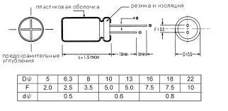 Конденсатор  К-50-16 100мкф 25В