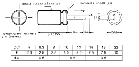 Конденсатор К-50-16 200 мкф 50 В