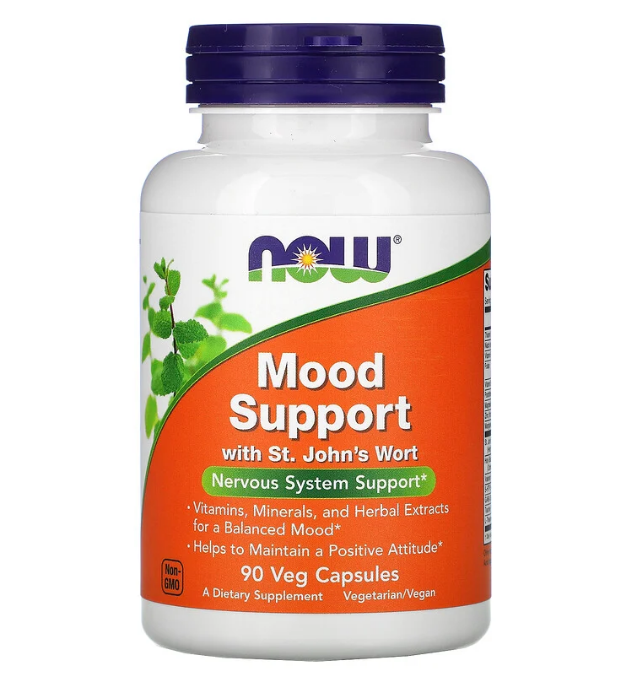 Now Foods, Mood Support со зверобоем, 90 растительных капсул