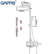 Gappo  G2417-8 Душевая стойка белый/хром, фото 2