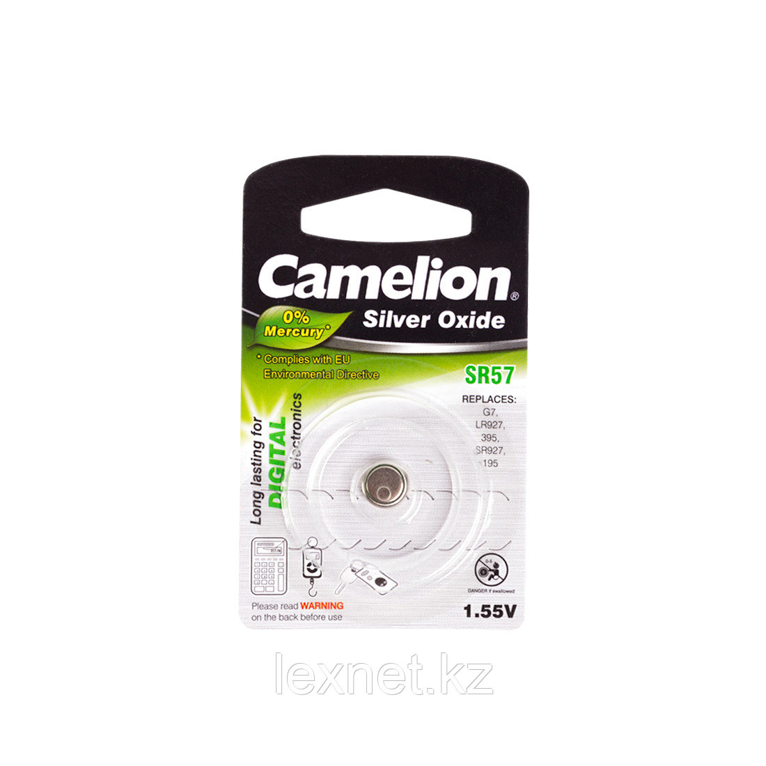 Батарейка CAMELION Silver Oxide SR57-BP1(0%Hg)