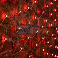 Гирлянда "Сеть" 2х1,5м, свечение с динамикой, прозрачный ПВХ, 288 LED, 230 В, цвет: Красный