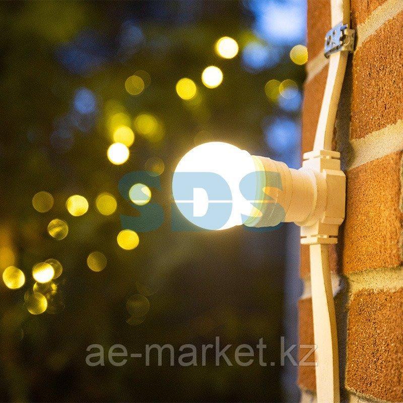 Лампа шар 6 LED вместе с патроном для белт-лайта, цвет: ТЕПЛЫЙ БЕЛЫЙ, &Oslash;45мм, белая матовая колба - фото 3 - id-p92041583