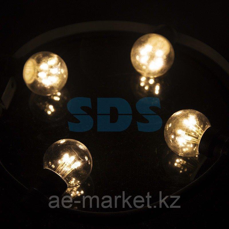 Лампа шар 6 LED вместе с патроном для белт-лайта, цвет: Тёплый белый, &Oslash;45мм, прозрачная колба - фото 2 - id-p92041584