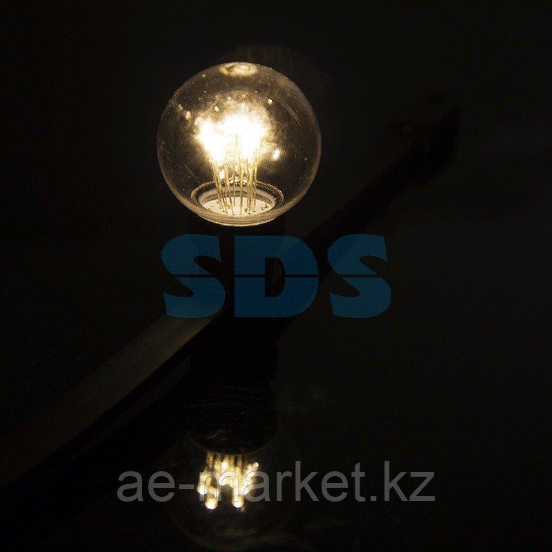 Лампа шар 6 LED вместе с патроном для белт-лайта, цвет: Тёплый белый, &Oslash;45мм, прозрачная колба - фото 3 - id-p92041584