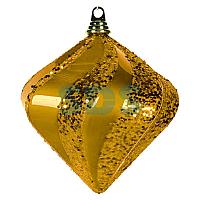 Елочная фигура "Алмаз",  20 см,  цвет золотой