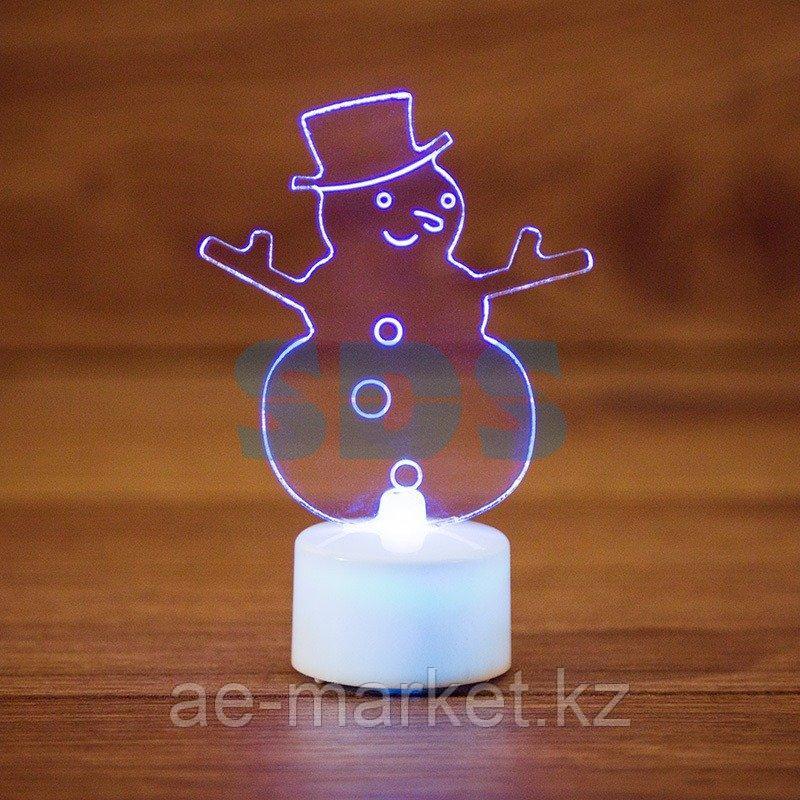 Фигура светодиодная на подставке "Снеговик в шляпе 2D", RGB - фото 1 - id-p92041836