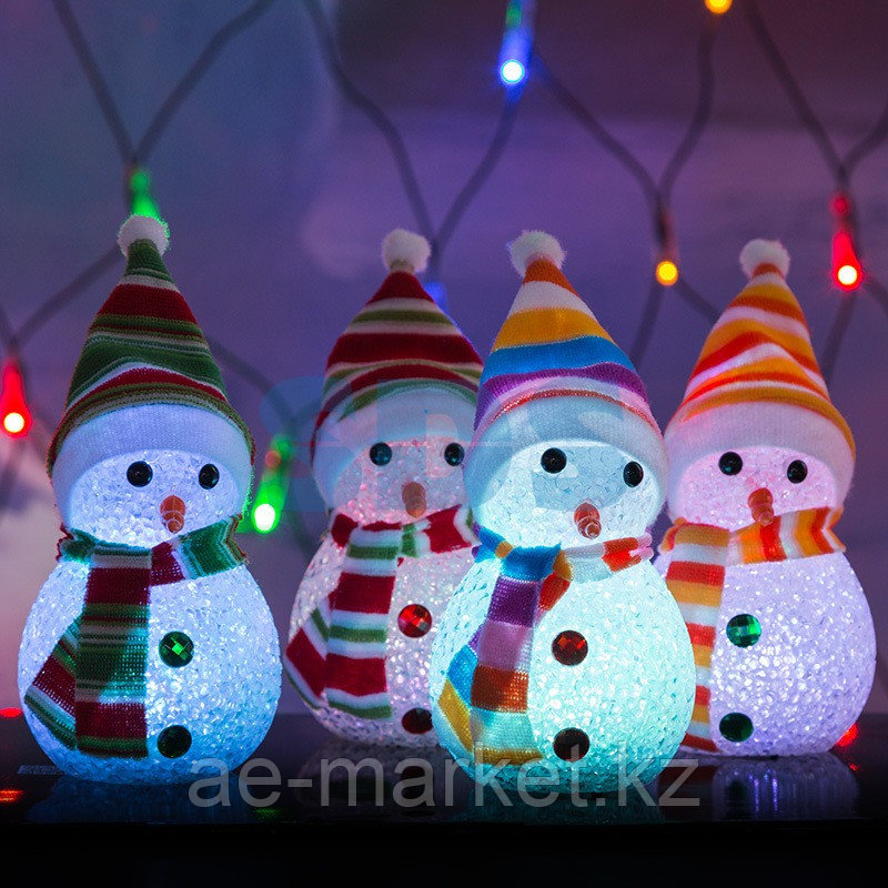 Фигура светодиодная "Снеговик" 17см, RGB - фото 3 - id-p92041844