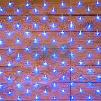 Гирлянда "Сеть" 1,5х1,5м,  прозрачный ПВХ,  150 LED Синие