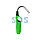 Бытовая газовая пьезозажигалка с классическим пламенем многоразовая (1 шт. ) зеленая СК-302W с гибким стержнем, фото 9