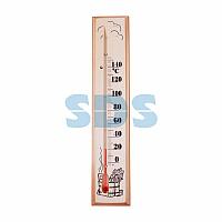 Термометр для сауны,  основание — дерево 60х300 мм REXANT