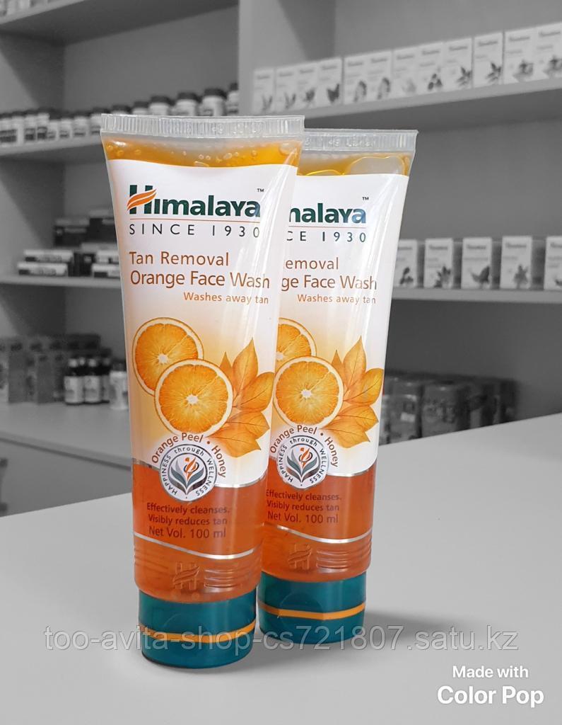 Осветляющий гель для умывания лица с Апельсином (Tan Removal Orange Face Wash Himalaya), 100 мл