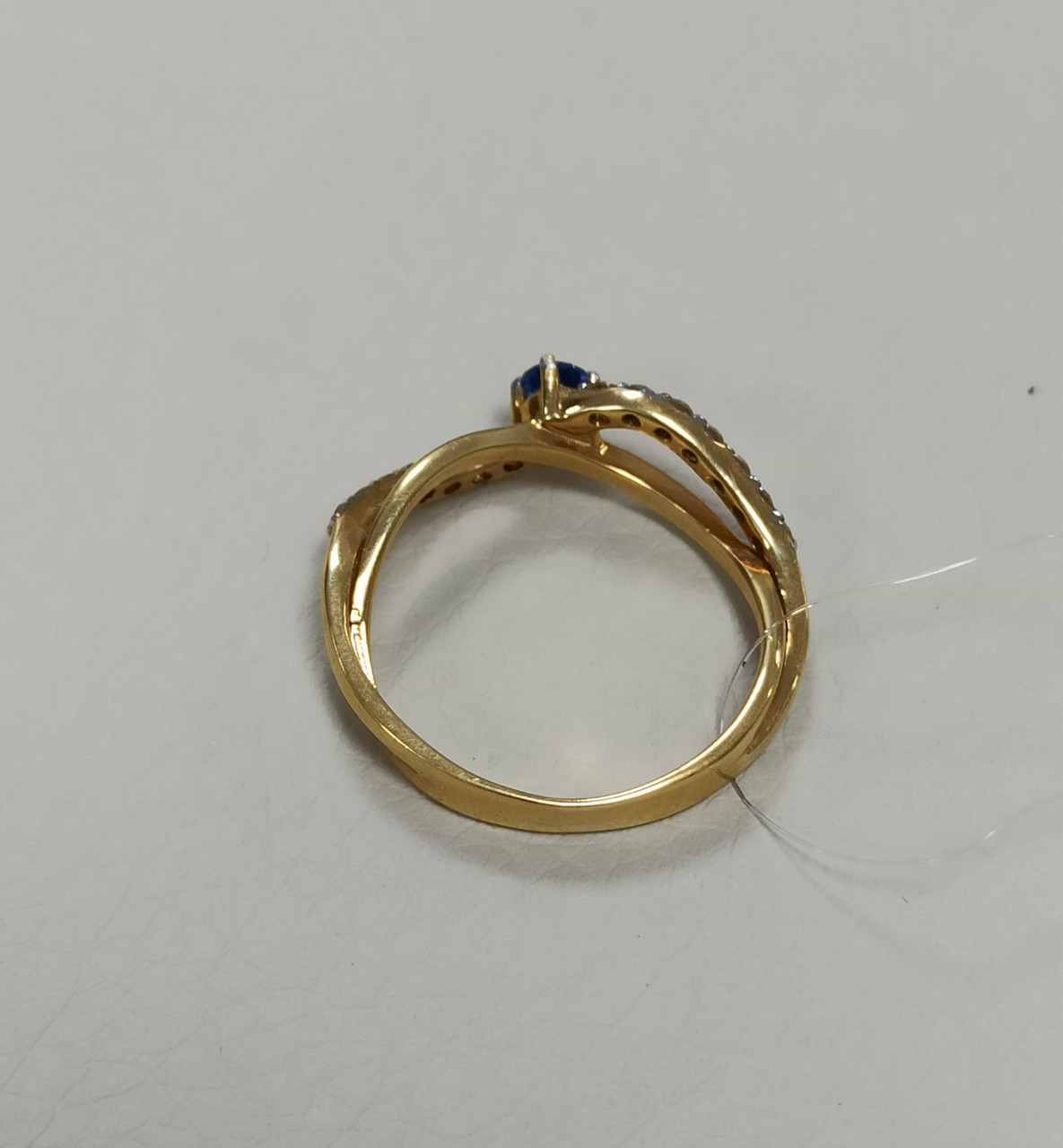 Кольцо с сапфиром и бриллиантами /18 размер ( Шоурум ) - фото 4 - id-p92063177