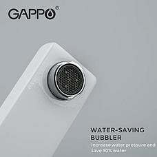 GAPPO G1017-2 Смеситель д/раковины высокий белый, фото 3