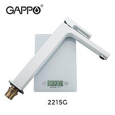 Смеситель для раковины высокий Gappo G1017-2 белый/хром, фото 2