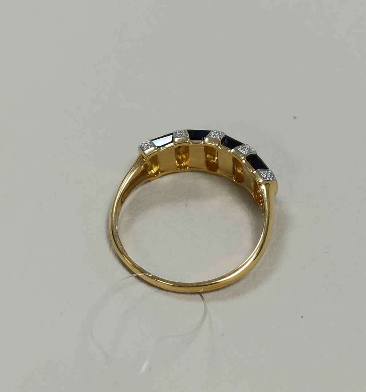 Кольцо с сапфиром и бриллиантами / 19 размер ( Шоурум ) - фото 4 - id-p92063225