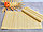Салфетки сервировочные под тарелки набор 4 в 1 из бамбука плетеные цвет бежевый, фото 2