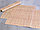 Салфетки сервировочные под тарелки набор 4 в 1 из бамбука плетеные цвет бежевый и красный, фото 4