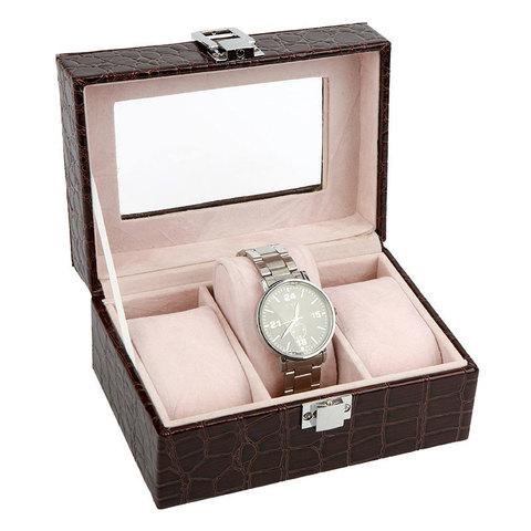 Шкатулка для хранения 3 наручных часов и браслетов (Розовый) - фото 4 - id-p92067627