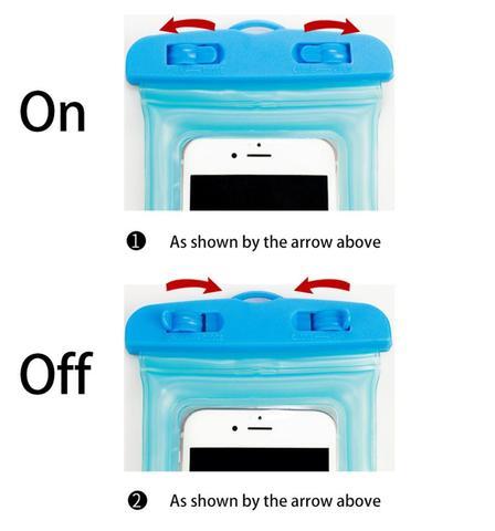 Чехол для смартфона водонепроницаемый со спасательным кругом и ремешком IPX8 (Синий) - фото 10 - id-p92067768