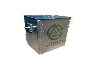 Оцинкованный нержавеющий мусорный контейнер для ТБО объемом 1100 литров (евро), без колес без крышки, фото 2