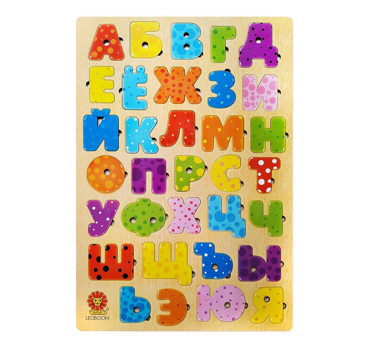 Деревянная игрушка Большая алфавитная доска «Конфетти»