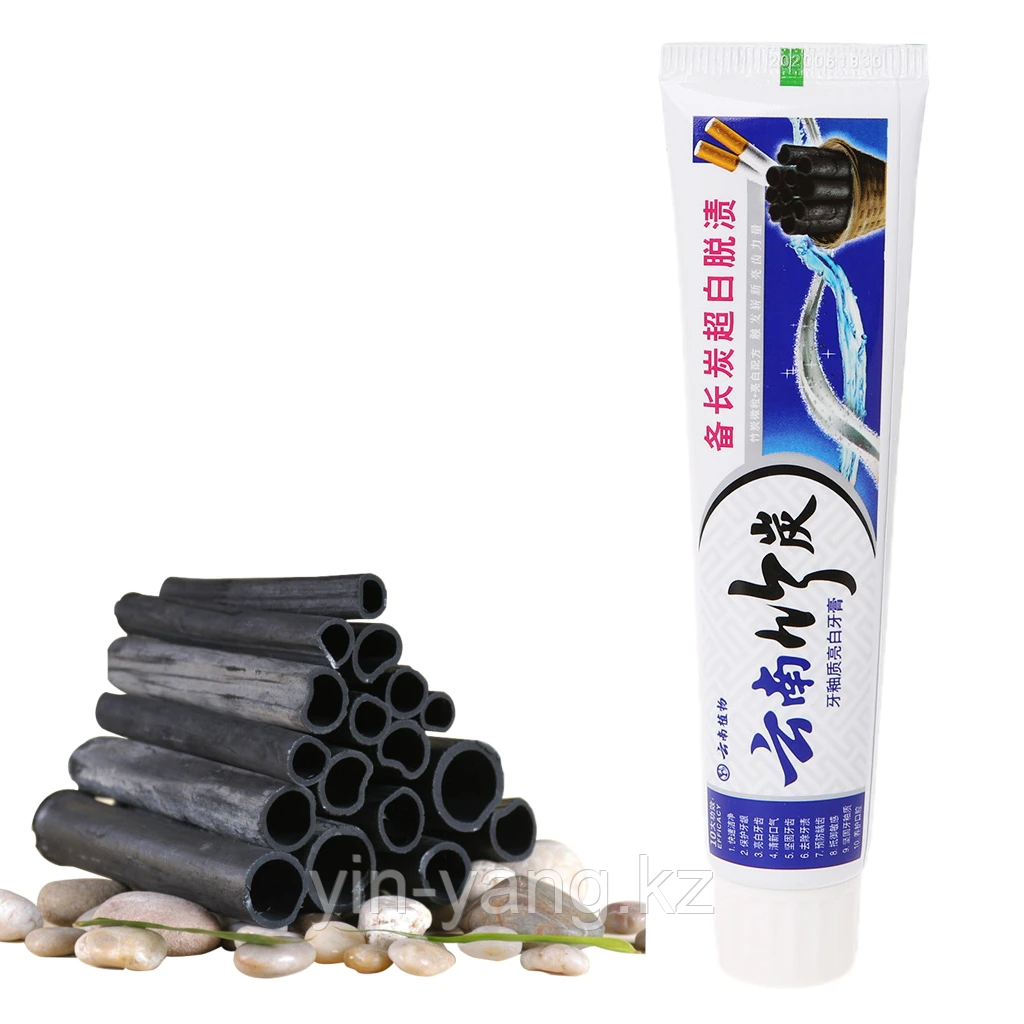 Отбеливающая зубная паста с бамбуковым древесным углем, 100г