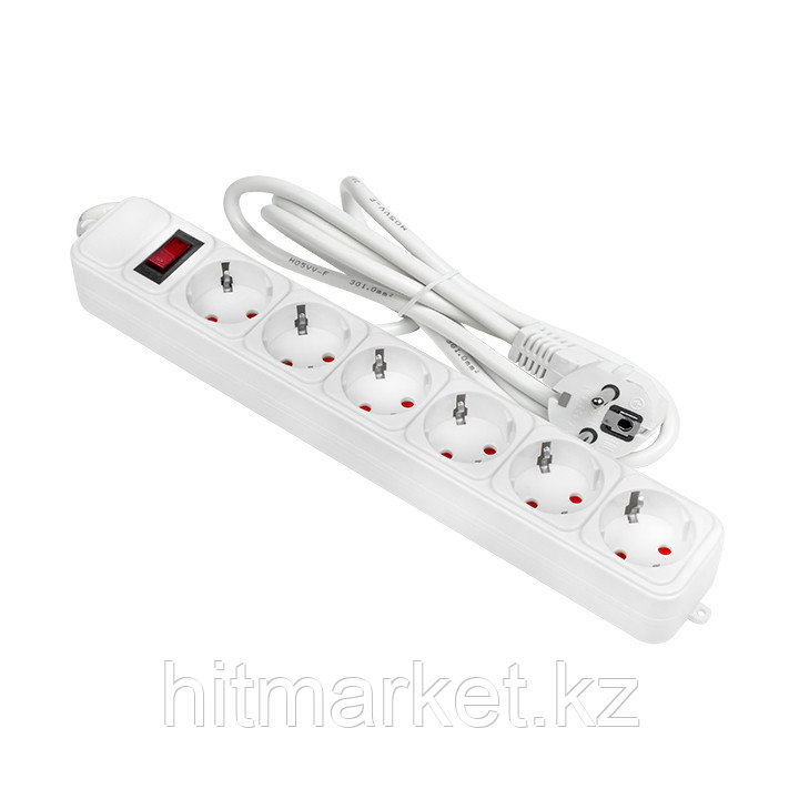 Сетевой фильтр 6*1,8м 16А/3,2кВт с выкл. c/з ПВС 3х1,0 Блокбастер XL ...