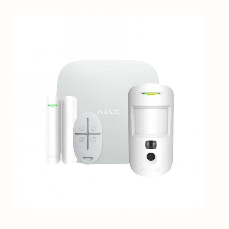 Ajax Hub kit Cam Plus белый комплект беспроводной сигнализации - фото 1 - id-p92091488