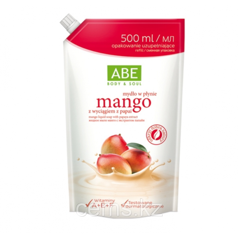 Жидкое мыло ABE манго с экстрактом папайи саше 500 ml - фото 1 - id-p92091646