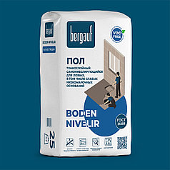 Наливной пол BODEN NIVELIR (БОДЕН НИВЕЛИР), финишный самонивелирующийся, 25 кг, Bergauf