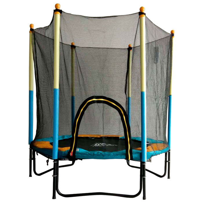 Батут DFC JUMP KIDS 60", d=150 см, жёлтый/синий, сетка