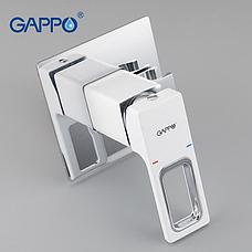 Смеситель с гигиеническим душем GAPPO G7217-8  белый/хром, фото 3