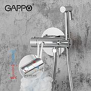 Смеситель с гигиеническим душем термостатический GAPPO G7290  хром