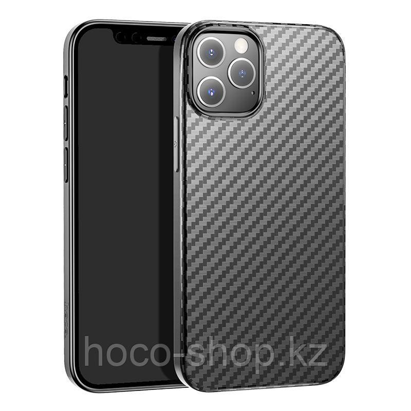 Защитный чехол для Айфон 12 Pro Max Hoco "Delicate shadow" карбон, черный