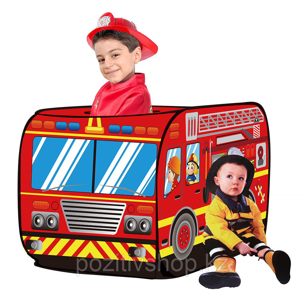 Детская палатка Пожарный фургон Pituso + 50 шаров - фото 1 - id-p92099517