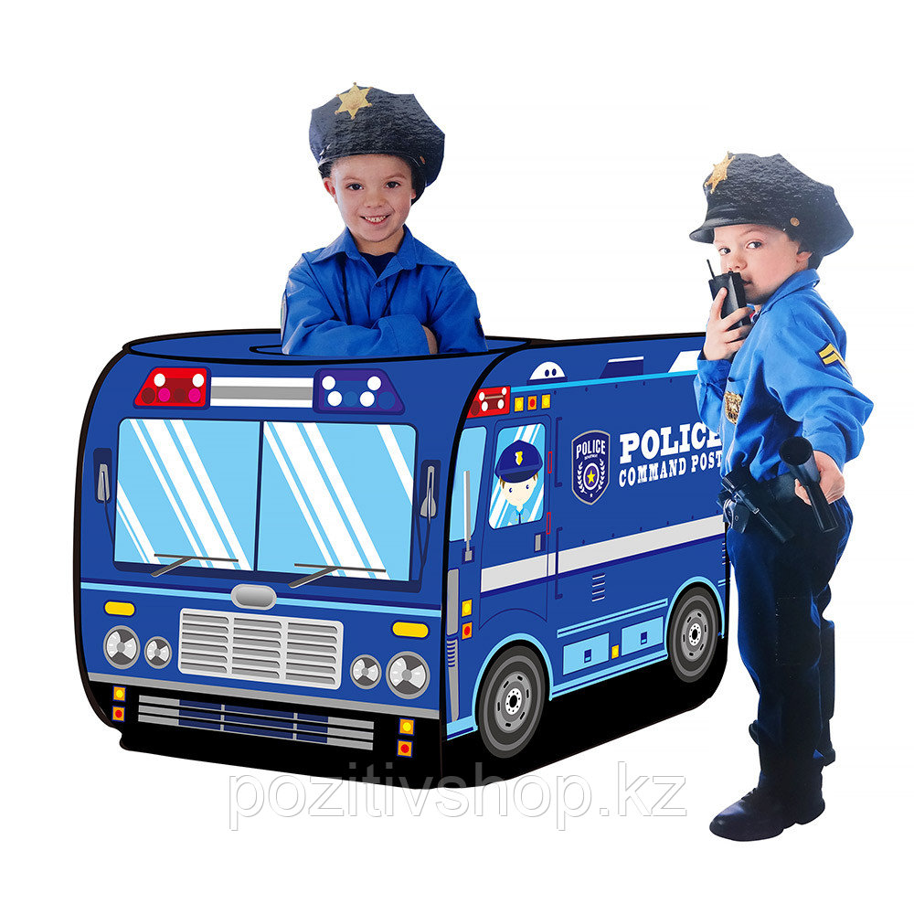Детская палатка Полицейский фургон Pituso + 50 шаров - фото 1 - id-p92099522